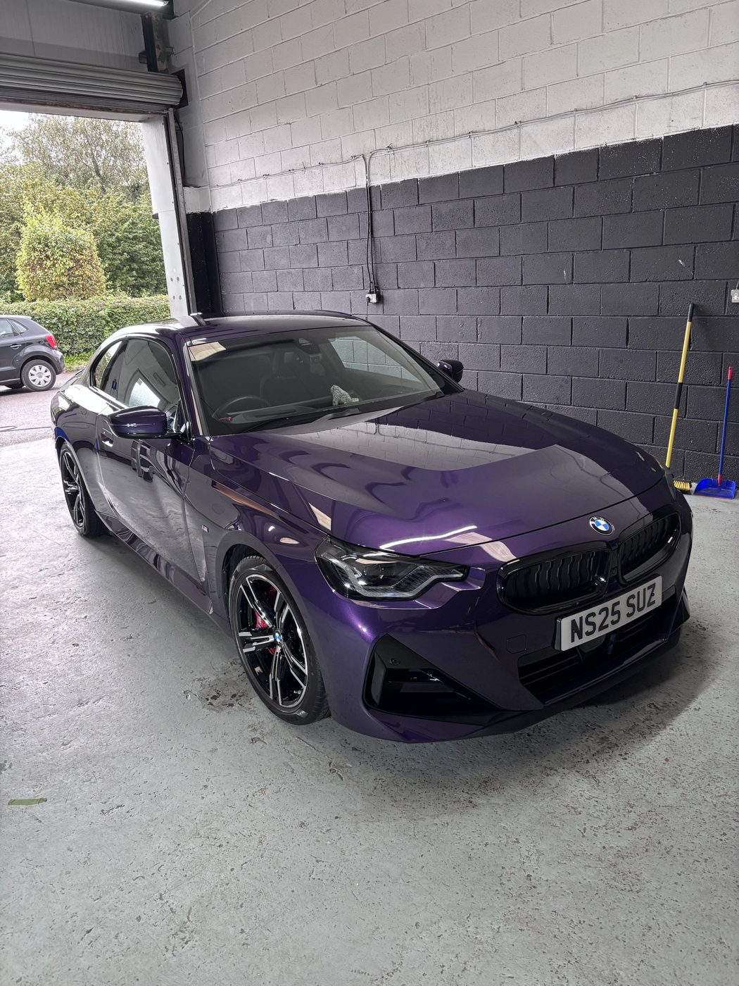 Thundernight purple BMW 220i ceramic coated in the Bridgend unit