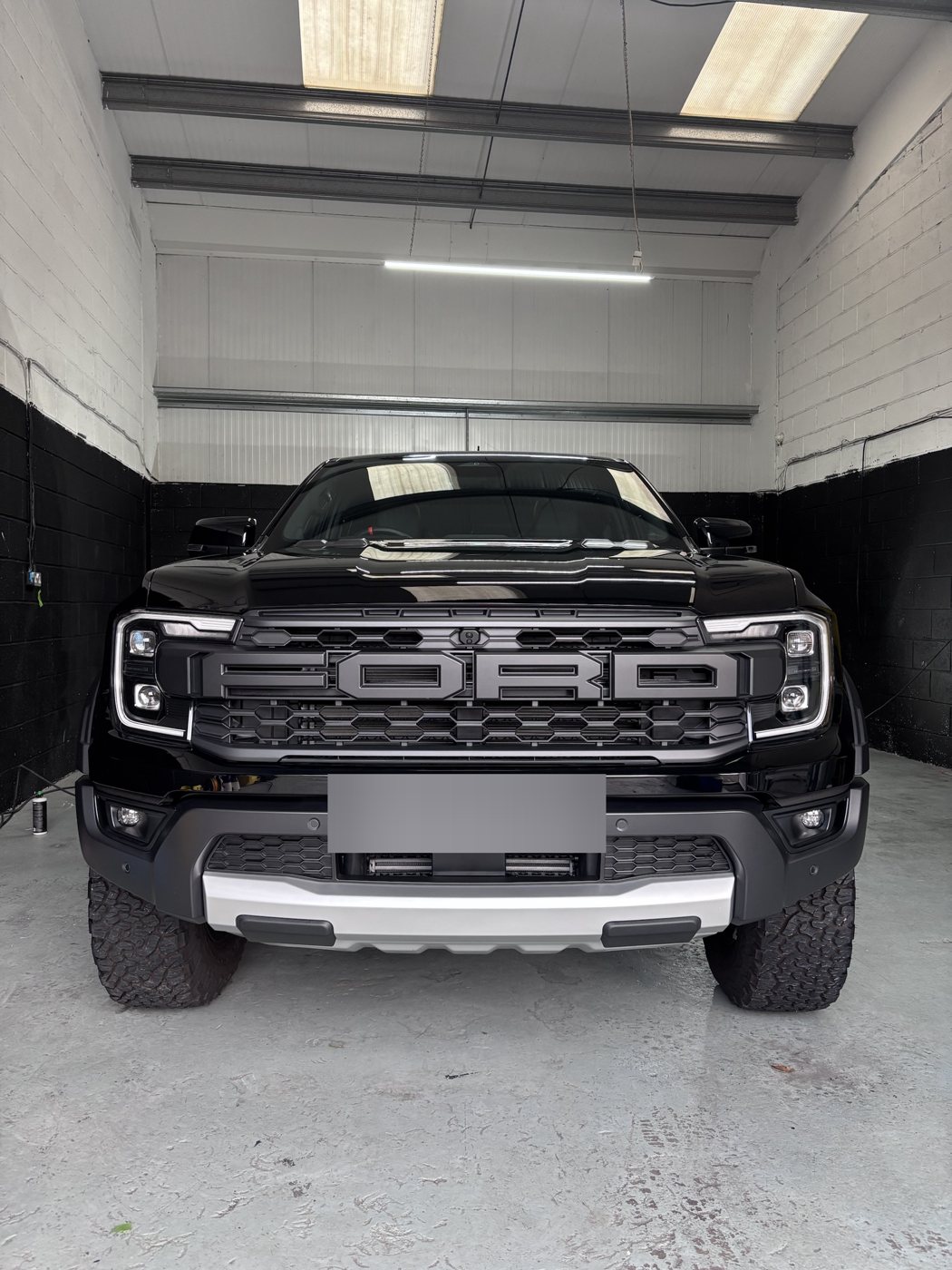 Black Ford Ranger Raptor ceramic coated inside the Bridgend unit